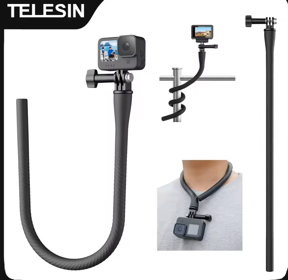 Insta360 Camera Go 3 - Morsetto Flessibile TELESIN per Fotocamera, Compatibile